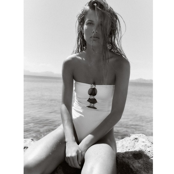 NWT Zara One-Piece Bandeau Swimsuit - Picture 3 of 15
